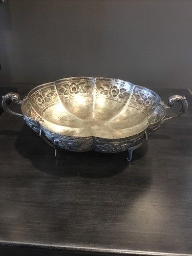 "Vintage unberührte Mexiko Sterlingsilber 0,0925 ovale Servierschale 9""x3"""