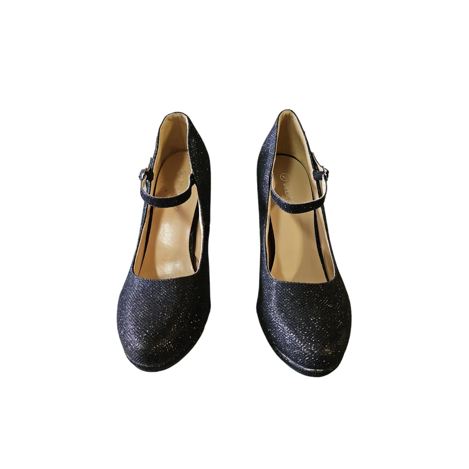 Zapatos de salón para mujer Delicacy Chase-76 negros brillantes talla 10 Foto 3 de 4