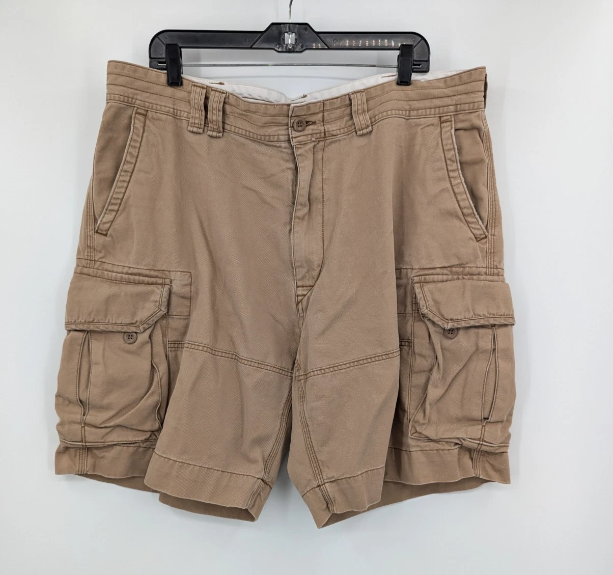 Polo Ralph Lauren Shorts Mens 40 Beige Cargo Pockets Chino Cotton