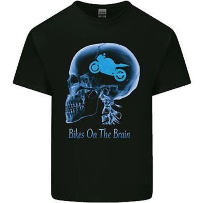 T-shirt Homme Motif Drôle Moto - Marque Gildan, Coton, Coupe Loose Fit - Neuf