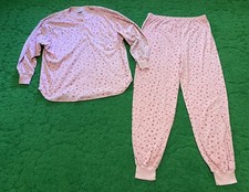 Vintage Kathryn Barbie Pink Floral Pajamas Pants Top Sz Medium