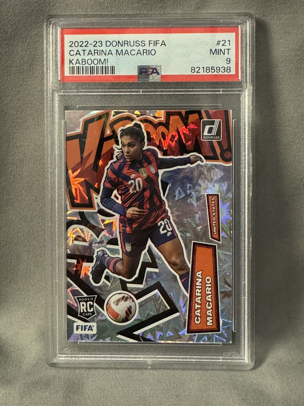 2022-23 Panini Donruss Soccer KABOOM! CATARINA MACARIO RC Rookie #21 PSA 9 USWNT