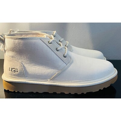 UGG Neumel Natural Canvas Ankle Boots Off White Men