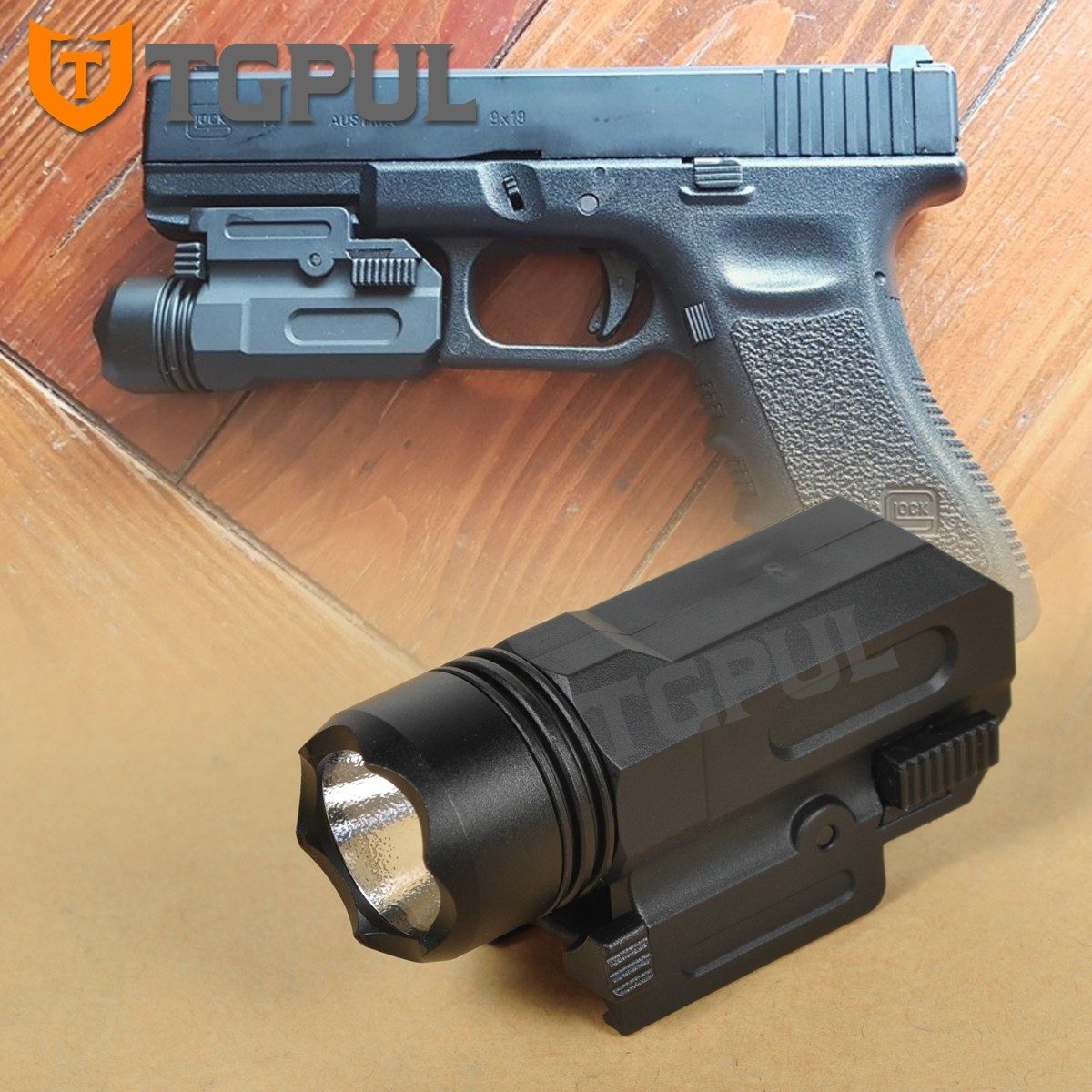QD Led Flashlight for Glock 17 19 20 21 22 23 Pistols with 20mm