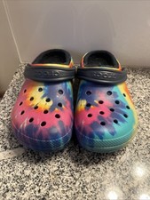 Crocs Unisex Classic Clog Tie Dye Size 6 Womens Rainbow