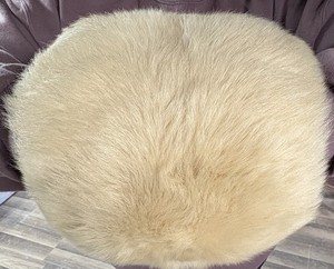 1950’s Authentic Cream Colored Fox Fur Hand Muff Warmer