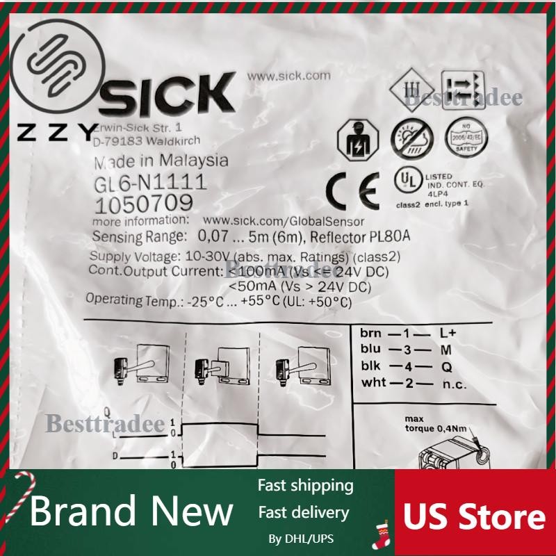 1 New SICK GL6-N1111 Photoelectric Switch Sensor Fast Delivery GL6-N1111