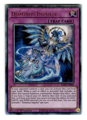YUGIOH DOMINUS IMPULSE ULTIMATE RARE 1ST NEAR MINT RA05-EN080