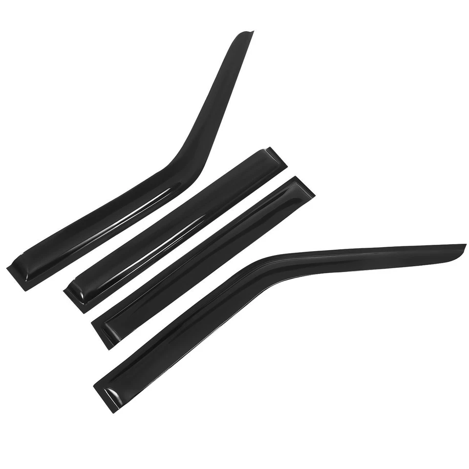 Wind Deflector For Nissan Frontier 05-20 4x Black Tape-on JDM 4Pcs - Image 3 of 4
