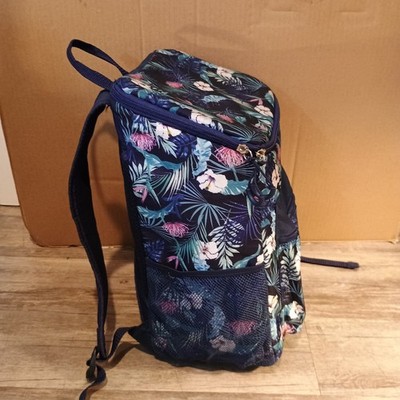 Insulated Backpack Cooler Polar Pack Tropical Navy Prints Back Pack Leakproof