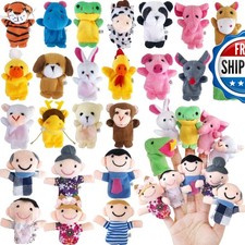 Woozettn 24 Pcs Soft Plush Finger Puppets Set for Kids Toddlers