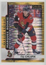 2017-18 O-Pee-Chee Platinum Marquee Rookies Seismic Gold 28/50 Filip Chlapik a2k