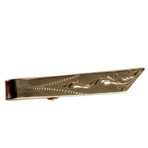 Vintage Marvel 1/20 12K Gold Filled Etched Scroll Mens Tie Clip Bar