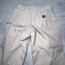 Carhartt Pants Mens 32x32 Tan Relaxed Fit Twill Utility Work Cargo B181