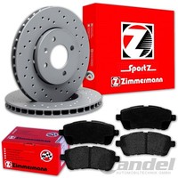 Zimmermann Sport Bremsscheiben 258Mm + BelÄGe Vorne FüR Ford Fiesta 6 2008-2017