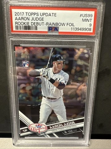 AARON JUDGE 2017 Topps Update RAINBOW FOIL PSA 9 Mint RC Yankees #US99 MVP