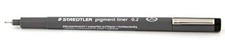 2 PCS Pigment Liner 0.2mm Black Ink Fineliner Pens For Sketching Drawing