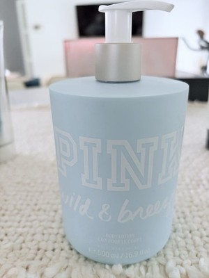 RARE Victoria's Secret Pink Wild & Breezy Body Lotion 16.9 fl oz Blue New Full