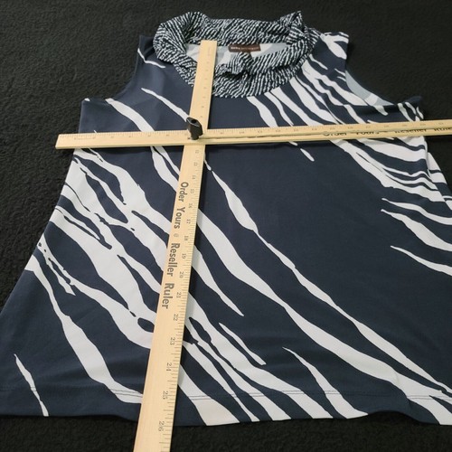 Dana Buchman Damen Bluse Mehrfarbig Größe L Polyestermischung Stretch - Bild 4 von 12