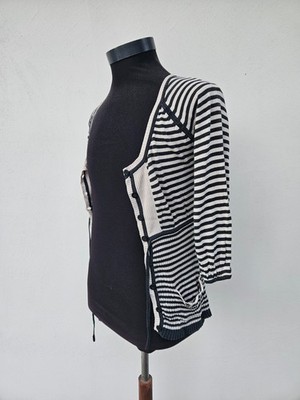 Diane Von Furstenberg Strickjacke Damen Schwarz Gestreift aus Seide
