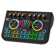 Audio Mixer, Sound Board for Pc/Phone Live Streaming Gaming, Audio Interface ...