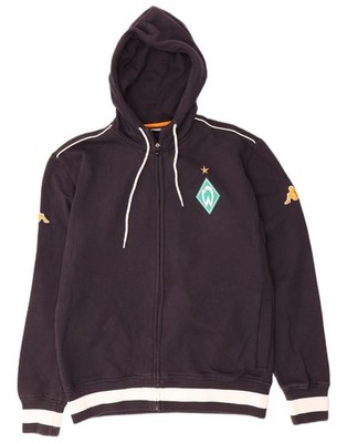 Kappa Herren Graphic Zip Hoodie Pullover Large schwarz Baumwolle DQ18