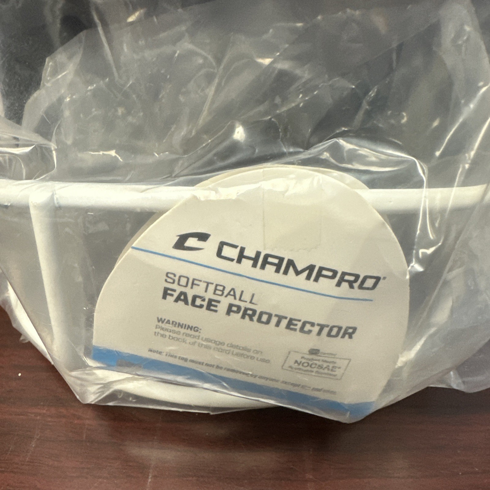 Champro HX Performance Batting Helmet Softball w/ Face Protector White Medium 