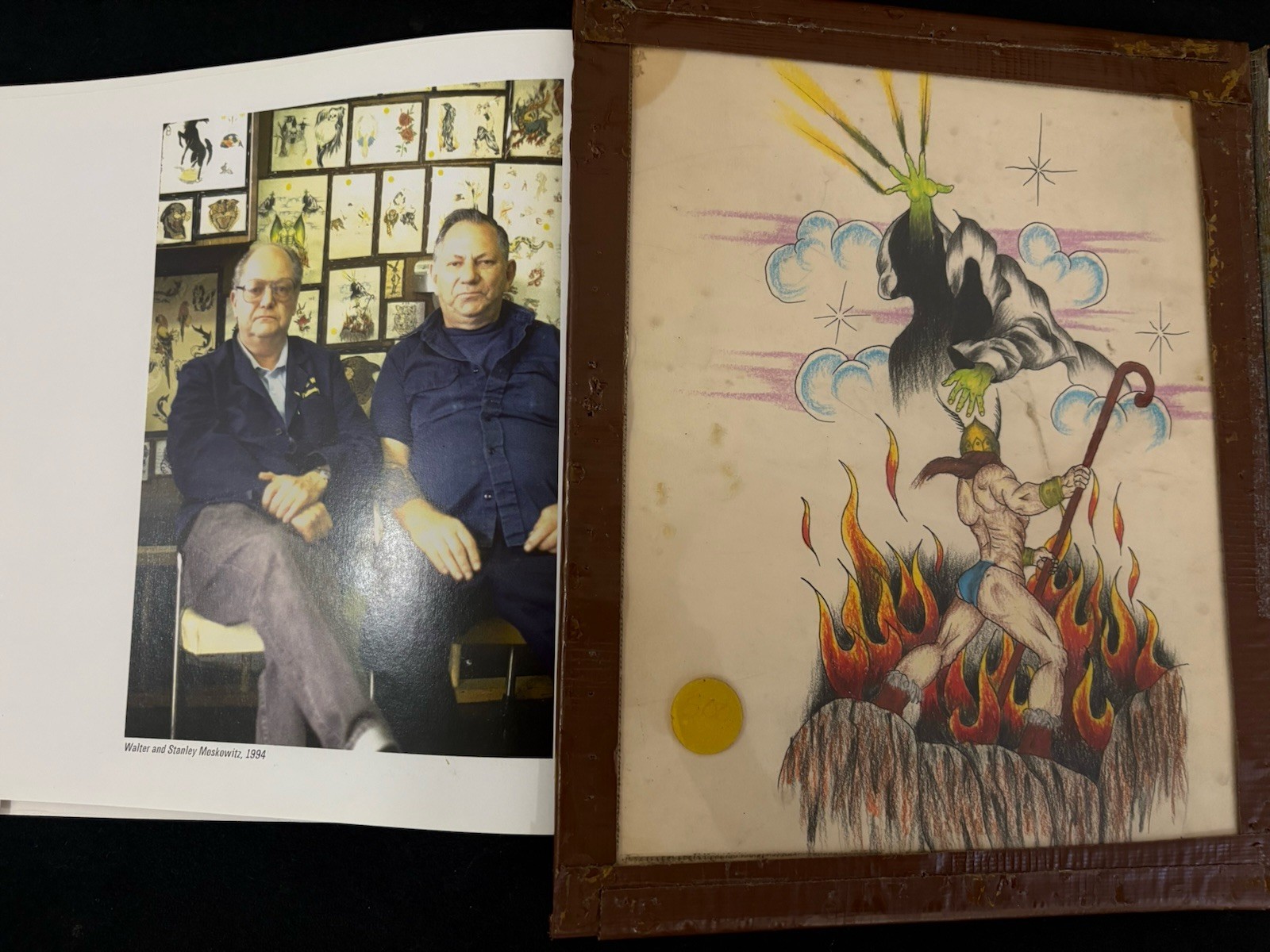 Original Tattoo Flash From Moscowitz S&W Shop Featured In NYC tattoo Book Rare