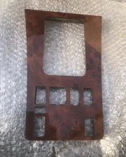 Mercedes  W126 Wood Walnut Color Shifter Frame Console Cover 300 500 560SEL NOS