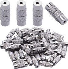 50Pcs Brass Screw Clasps Barrel Clasps Cord End Caps Jewelry End Tips for Bracel