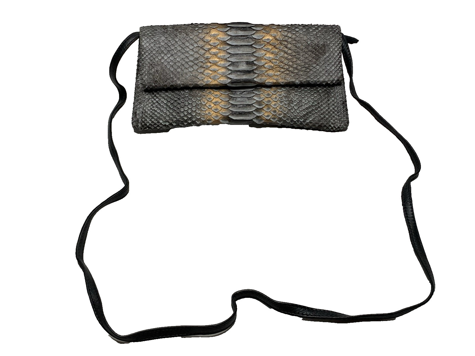 Vintage Archipelago Design Python Fold-over Clutc… - image 1