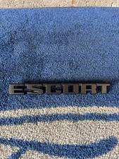 Ford Escort Mk2 Boot Script Badge Black Genuine Ford