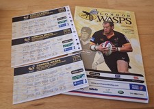 Wasps v Gloucester Rugby 2004 Programme Plus 3 Tickets in Very Good Condition.