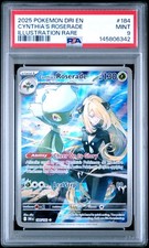 2025 Pokemon Destined Rivals EN #184 Cynthia's Roserade Illustration Rare PSA 9