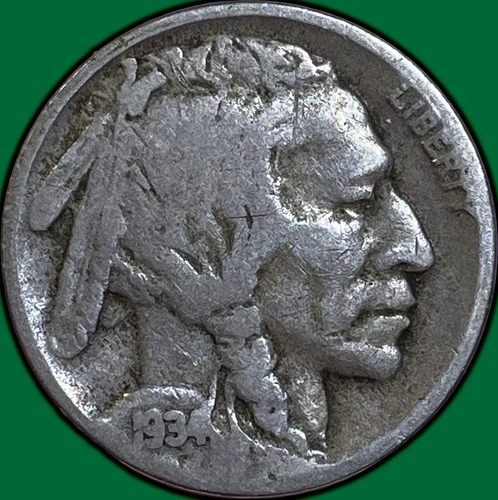 1934-D Buffalo Nickel Fine F Coin #35606