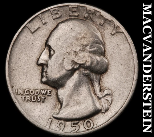 1950-D Washington Quarter- Silver- Scarce Better Date No Reserve #J3747
