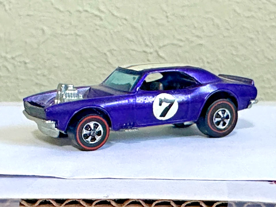 HOT WHEELS REDLINE VINTAGE PESADO CHEVY PÚRPURA MARRÓN OSCURO INTERIOR ¡RARA BELLEZA!! Foto 3 de 4