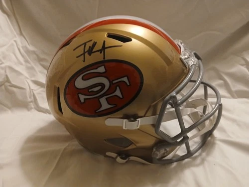 San Francisco 49ers Frank Gore Signed BSA Full Sized Replica Helmet Helmet