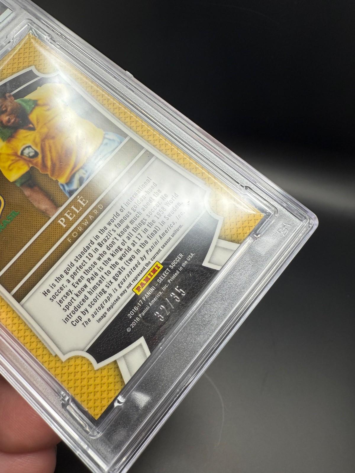 2016 PANINI SELECT HISTORIC SIGNATURES SILVER PELE /35 PSA AUTHENTIC AUTO PSA 10 view 5