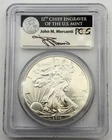 2011-S Mercanti Signed ASE American Silver Eagle $1 PCGS MS70 First Strike 25th