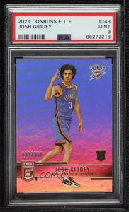 2021-22 Donruss Elite Rookies /999 Josh Giddey #243 PSA 9 MINT Rookie RC
