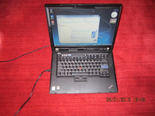 USADO Lenovo ThinkPad R61e 15.4" (80 GB, Intel Celeron M, 1.86 GHz, 512 MB) Foto 2 de 4