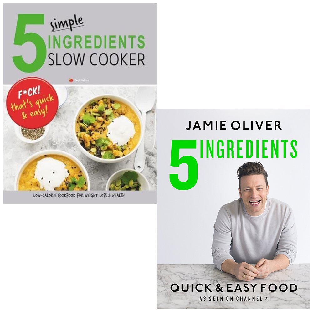Jamie Oliver ingredients quick easy food and simple slow cooker books  set