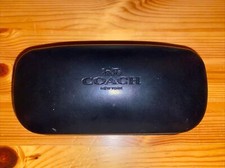 COACH New York Eyeglasses Sunglasses Hard Case Black Velvet Interior