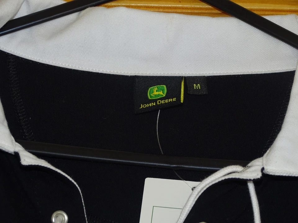 John Deere Noir Rugby Chemise - M - Photo 3/4