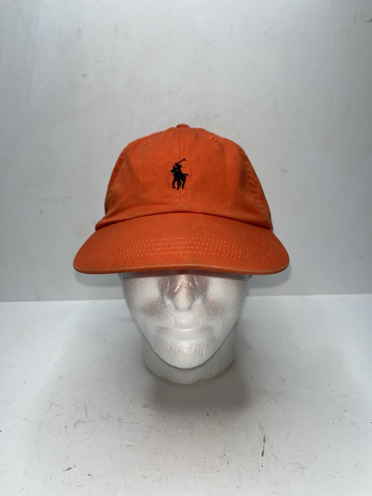 Polo arancione by Ralph Lauren berretto blu pony pelle marrone misura fascia regolazioni