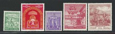 1956 NEPAL, SG n. 97/101 5 values MNH/**
