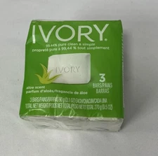 NOS Ivory Bar Soap Simple Soft Smooth Skin Aloe Vera - Package Of 3 - 3oz Bars