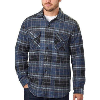freedom foundry men's plaid fleece shirt