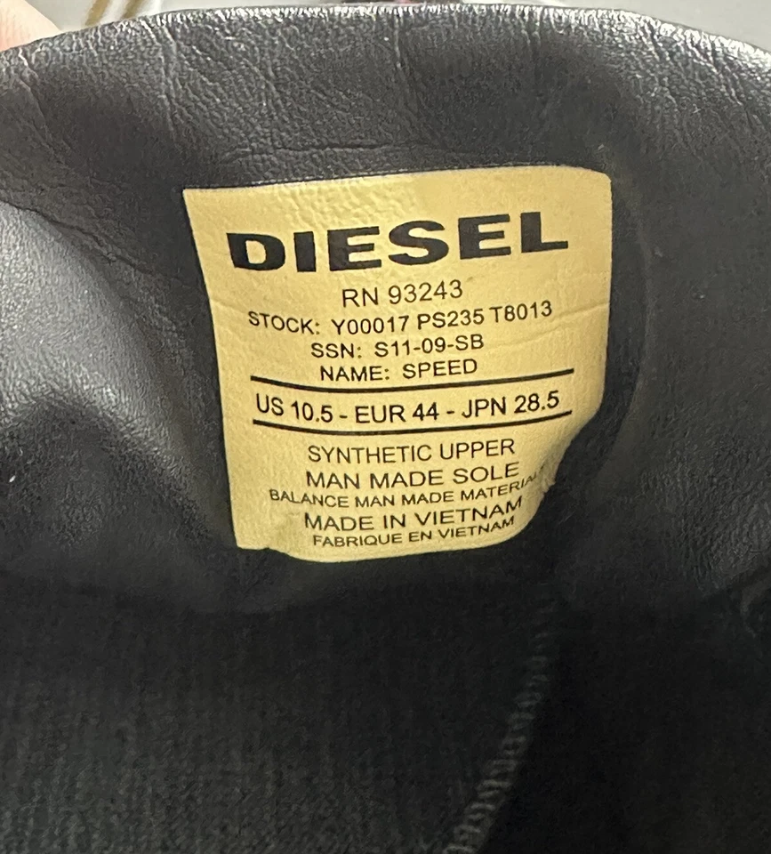 Zapatillas deportivas Diesel Speed para hombre talla 10,5 negras metálicas brillantes Foto 3 de 4